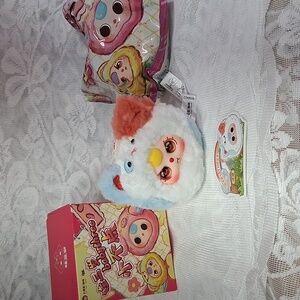 Baby Three Bear Special Eyes Pendant Keychain BB3 Tiny Animal Head Open Bottom